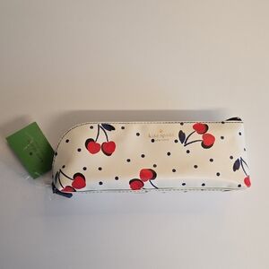 NWT Kate Spade Cherry Pencil Case w. Accessories